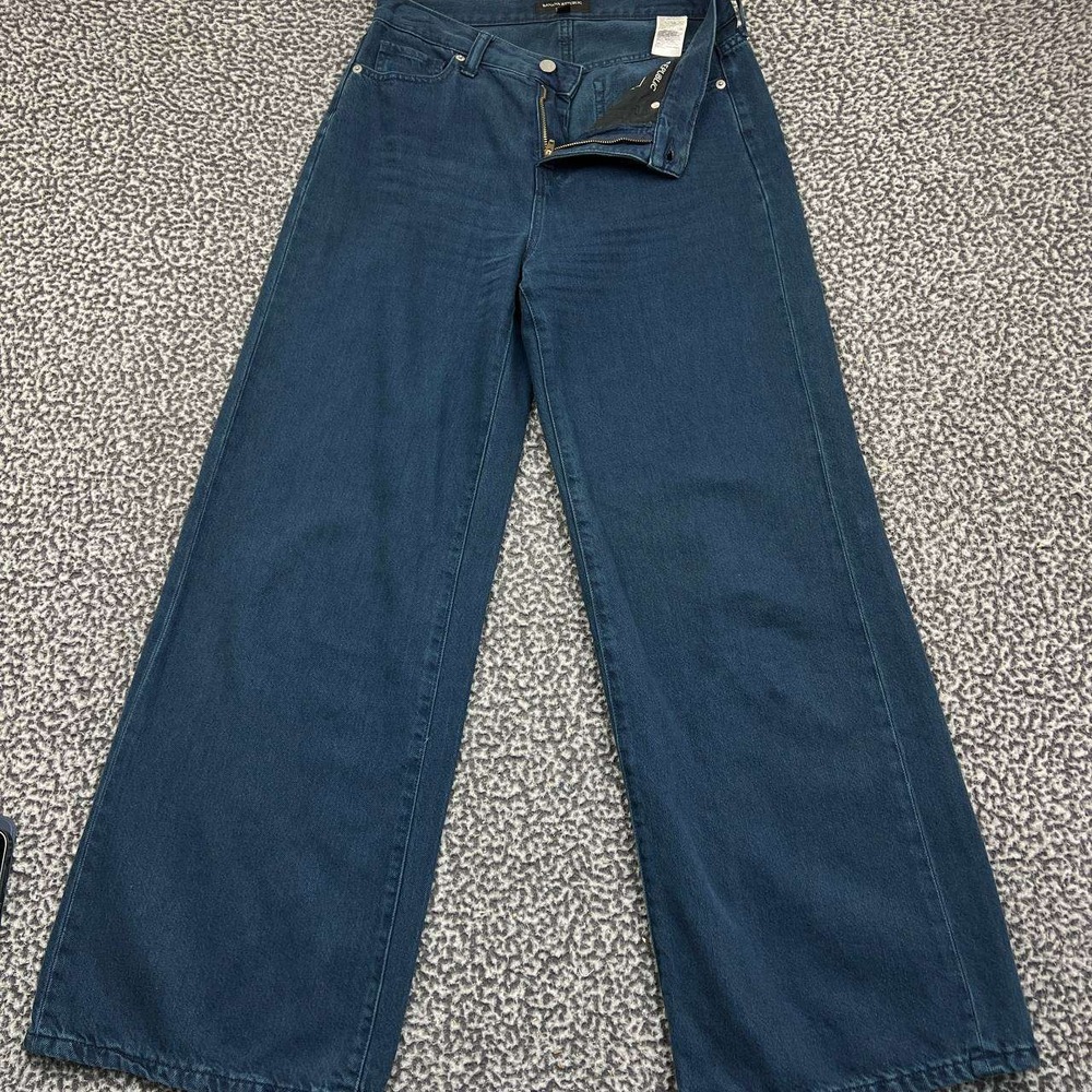 Banana Republic Jeans Women 28/6 Blue Denim Pants Wide Leg Pocket Outdoor 28x30